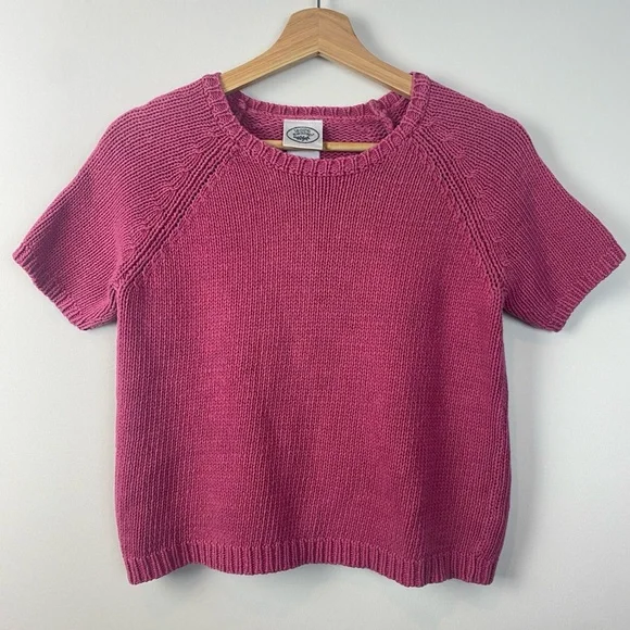 Vintage Pink Knit Laura Ashley Top - Picture 1 of 4
